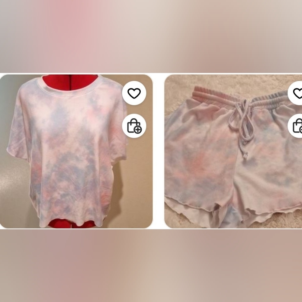 Set Soft Shirt & Short  Good Condition Love + Harmony tie dyed…